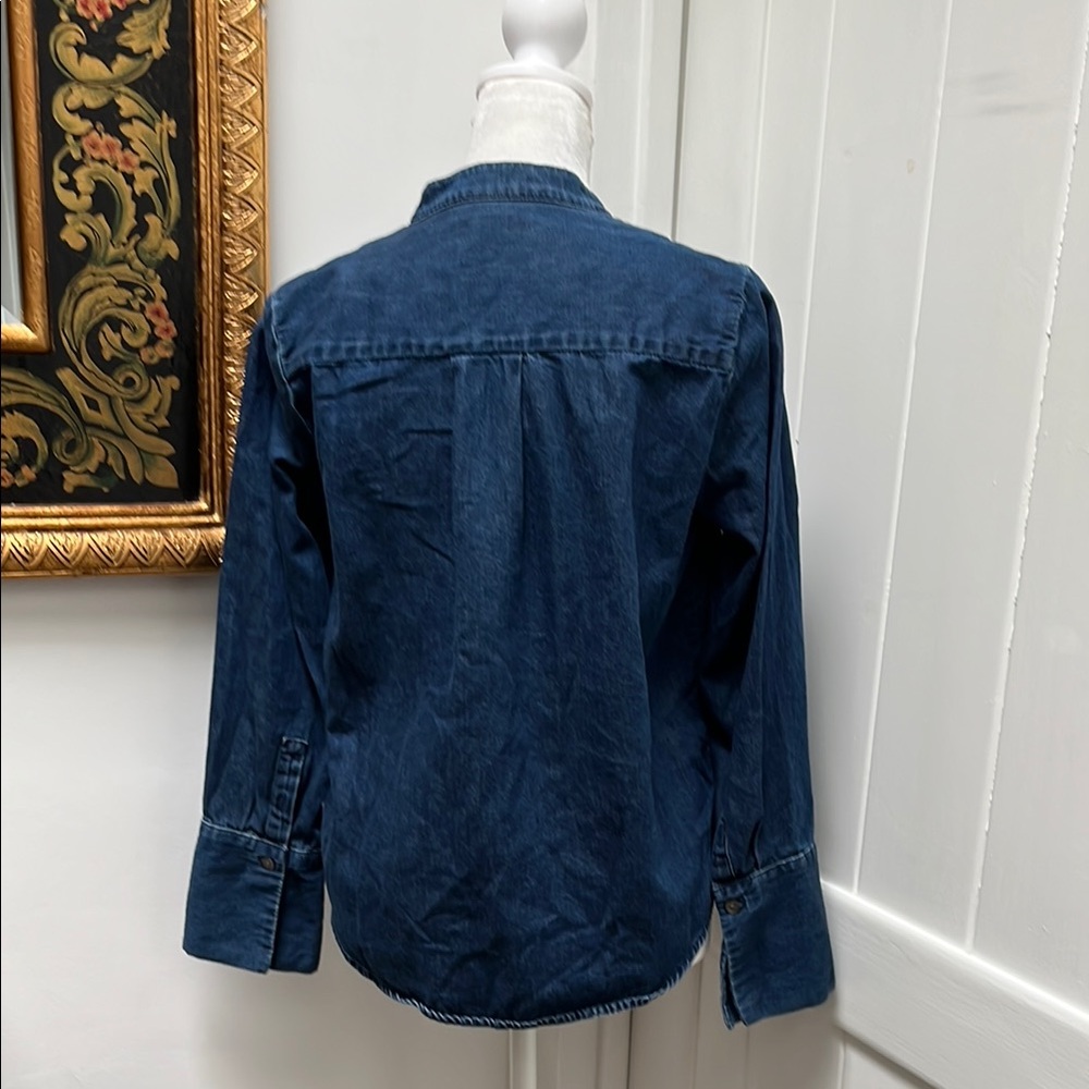 Banana Republic Blue Denim Button Down Tuxedo Shirt - Picture 8 of 10